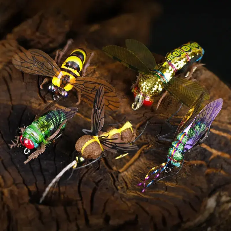 Mosca artificial flotante WEIHE – Señuelo abeja realista para pesca - imagen 5