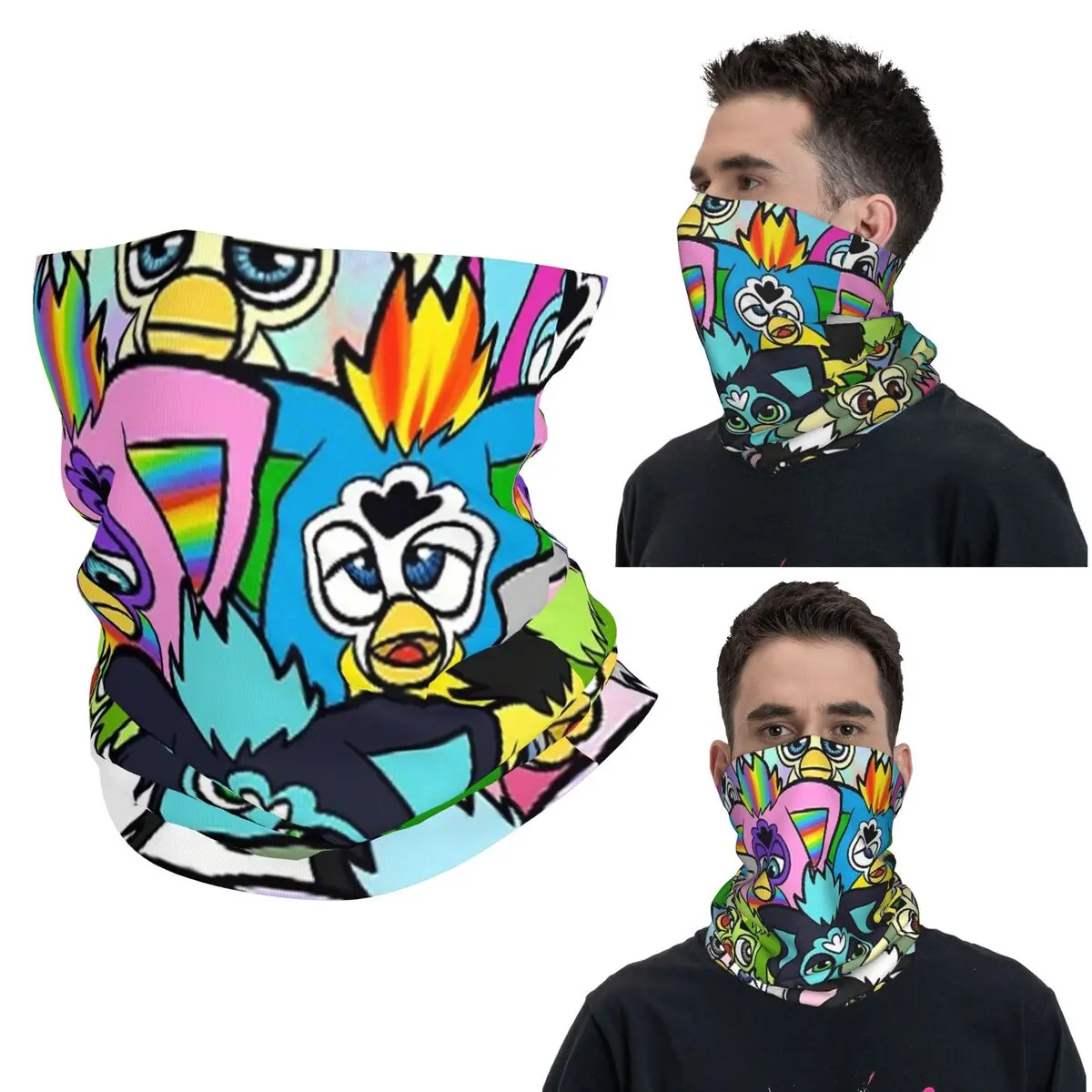 

Кошмар Фурби, мультяшный робот, игрушки, бандана, гетры, шарф для лица с принтом, теплая Балаклава для езды на велосипеде для мужчин, женщин, взрослых, моющаяся