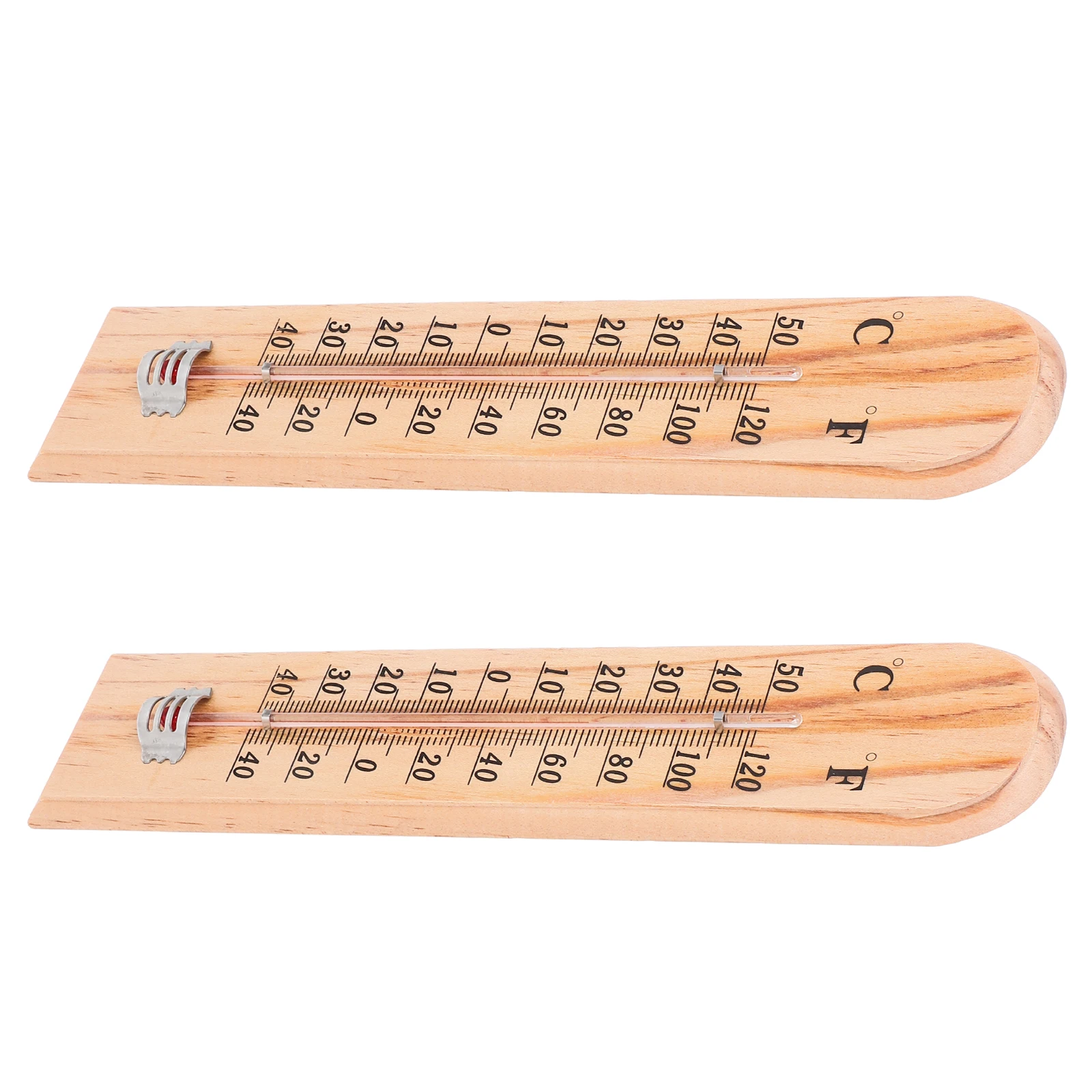 

2pcs Thermometer Temperature Gauge for Home Indoor Outdoor Garden Small Room House Wall Mount Wooden