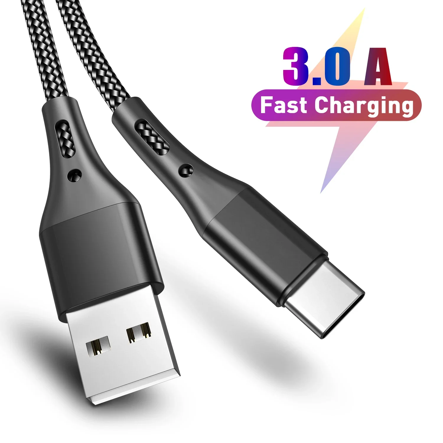 

3A USB Type C Cable for iPhone 15 Pro Max Fast Charging USB C Data Quick Charge Fast Charger 0.5M/1M/2M/3M