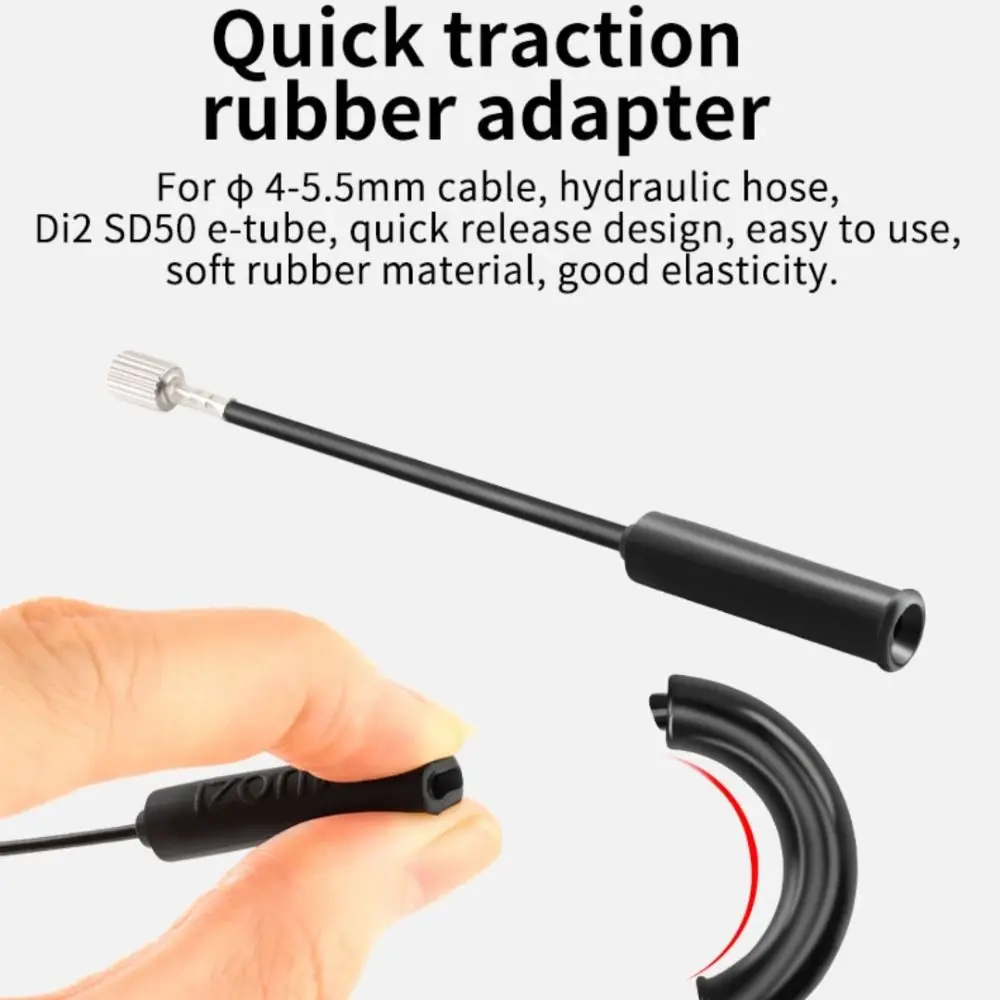 

Aluminum Alloy Internal Cable Routing Kit Magnet Lead Compatible Bike Frame Shift Wire Routing Tool Quick Traction Rubber Sleeve