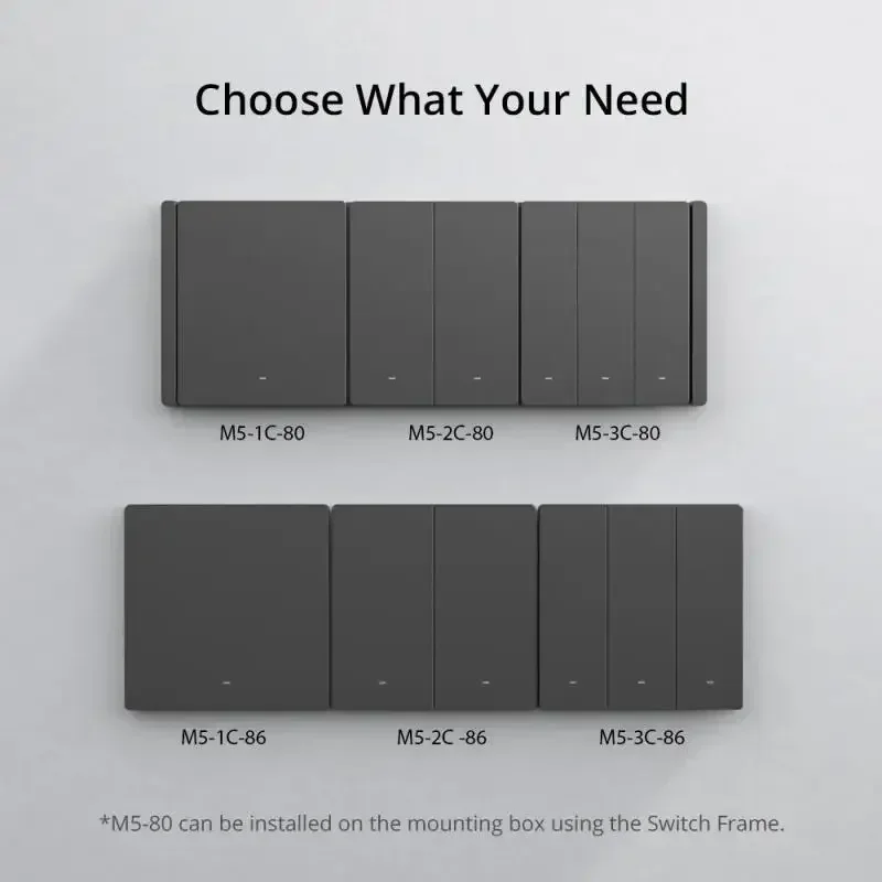 SONOFF M5 SwitchMan مفتاح الجدار الذكي 80/ 86 نوع 1/2/3 عصابة جدار مفتاح بـزر دفع الإطار جدول المشهد الذكي للمنزل الذكي