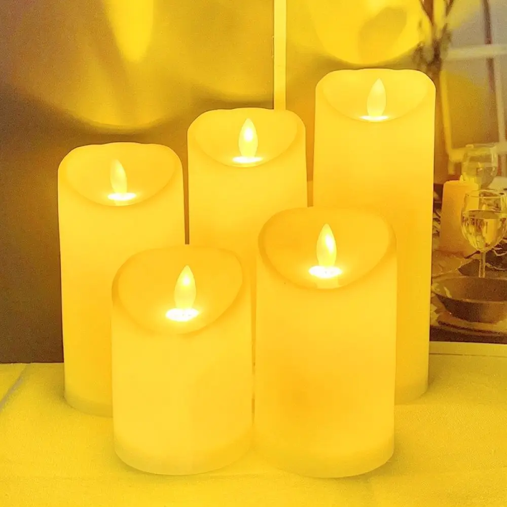 Remote Control LED Flameless Candle Light Rechargeable Flickering Lamp Romantic Decoration For Wedding Anniversary Party Gift