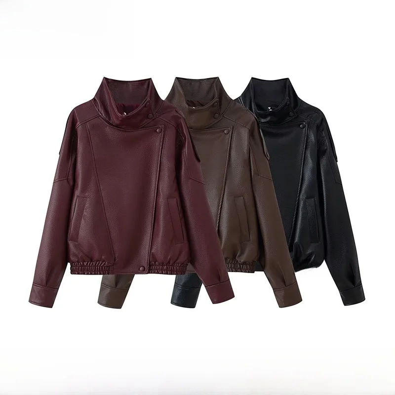 Faionable Long Sve Stand Collar Jaet Outerwear for Women New Autumn Winter Polymers Fiber Warm ort Zipper Sle