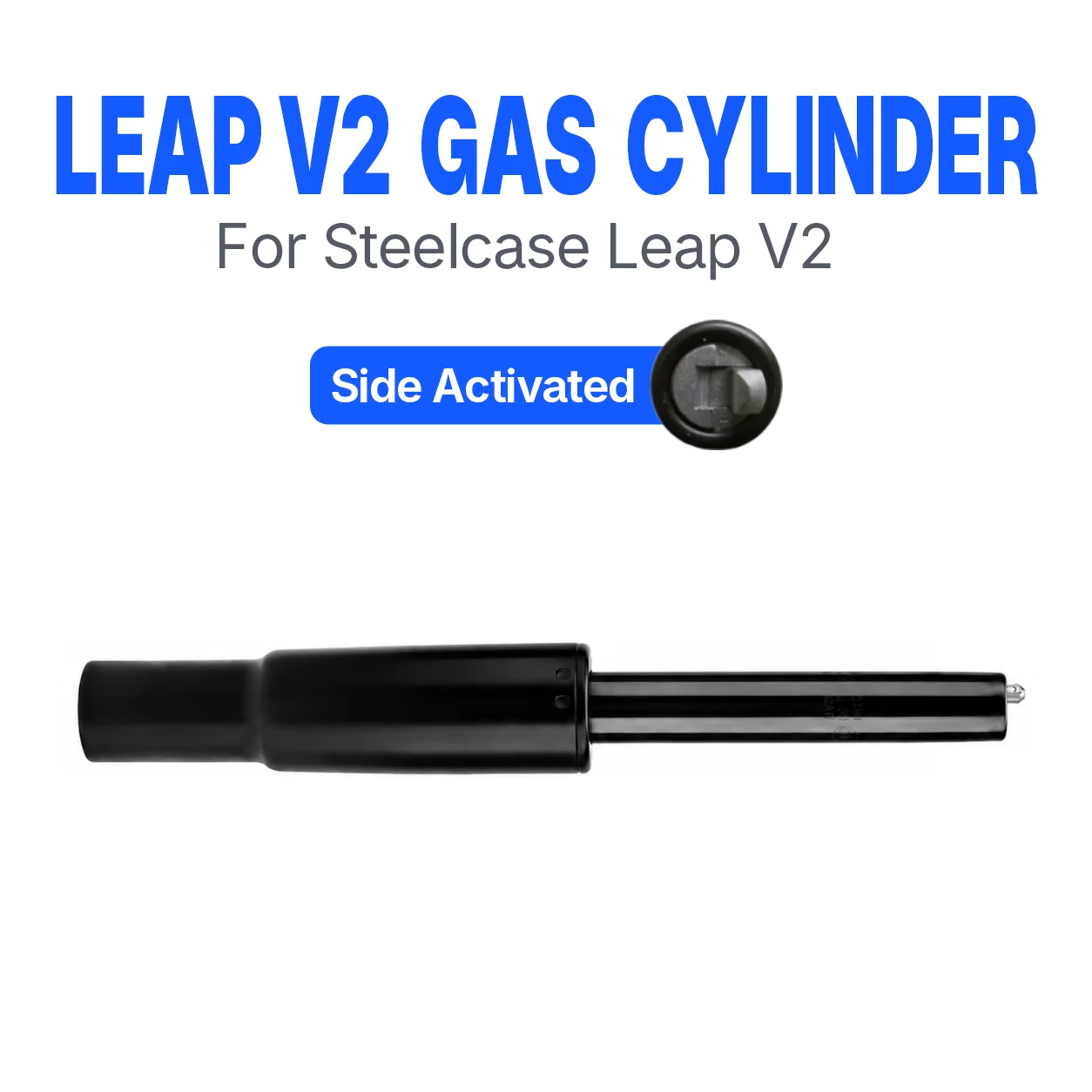 Heavy Duty Gas Lift Cylinder for Steelcase Leap V2 Chair Side-Activated Class 4 Replacement Lift Supports up to 380 lbs