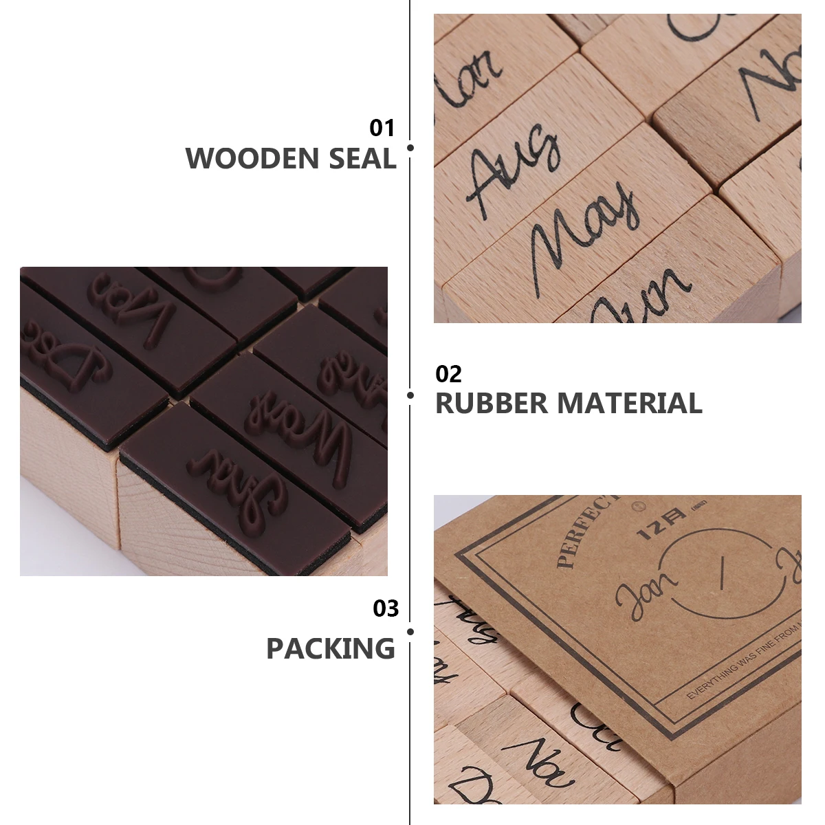 

Wooden Stamps Eco Wooden Seal Friendly Kids Diy Crafts Scrapbooking Decor Letters Numbers Engraving Tools Storage Jar