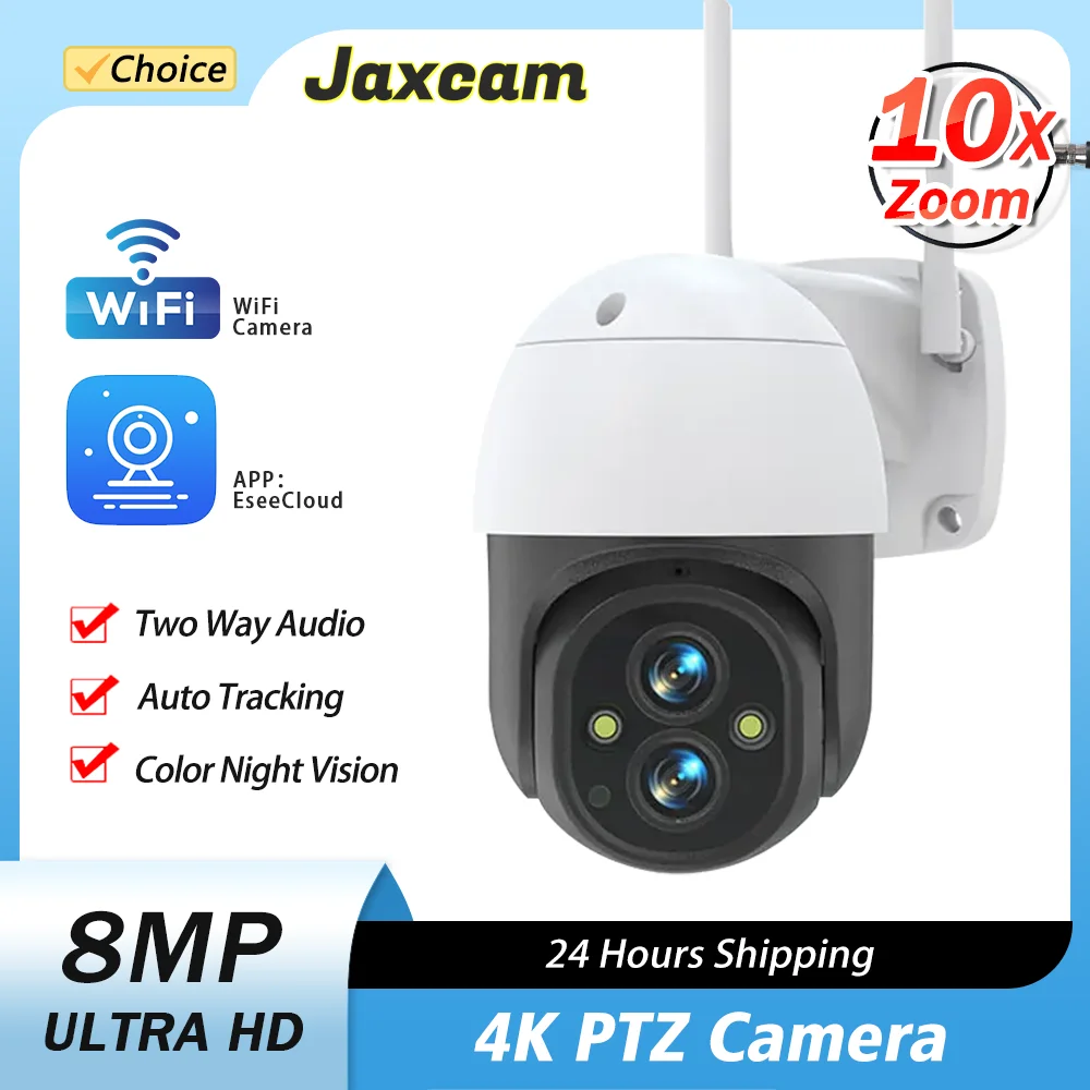 

4K 8MP 10X Zoom WiFi IP Surveillance Cameras Dual Lens PTZ Wifi video cam for home Wireless security CCTV Surveillance Cameras