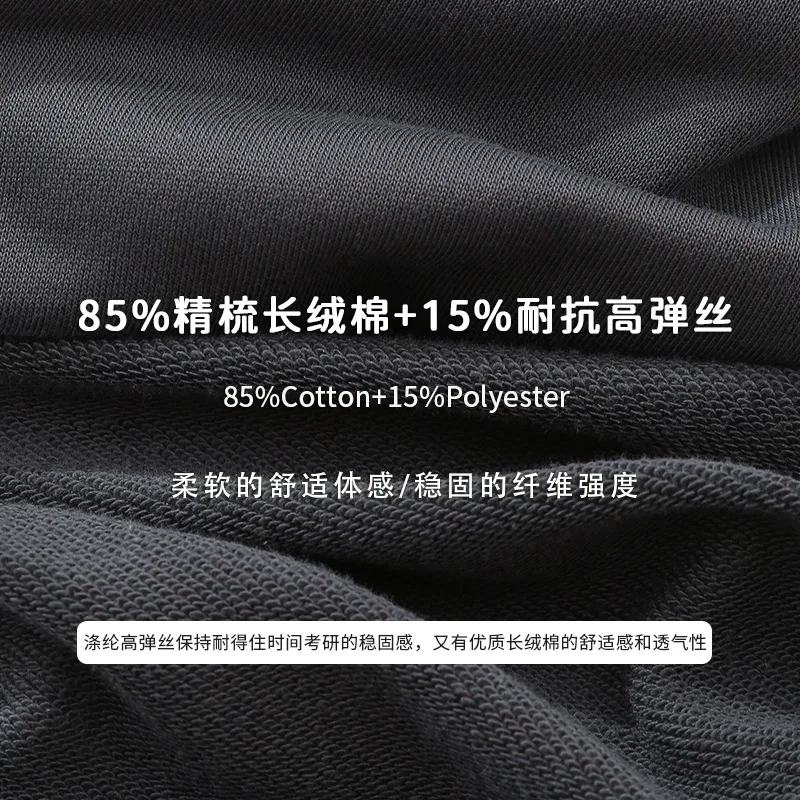 2023 New Casual Wool Circle Plus Pile Straight Loose Casual Solid Color Closing Leg Bunching Tracksuit Pants Men Pants  Pants