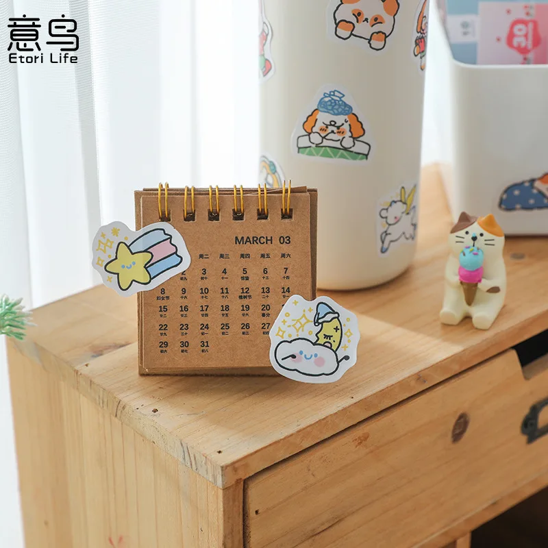 45PCS Vital Colorful Series Sticker Pack Cute Cartoon Handbook Album Decorative Sticker DIY Aesthetic Stickers  Stickers Kawaii
