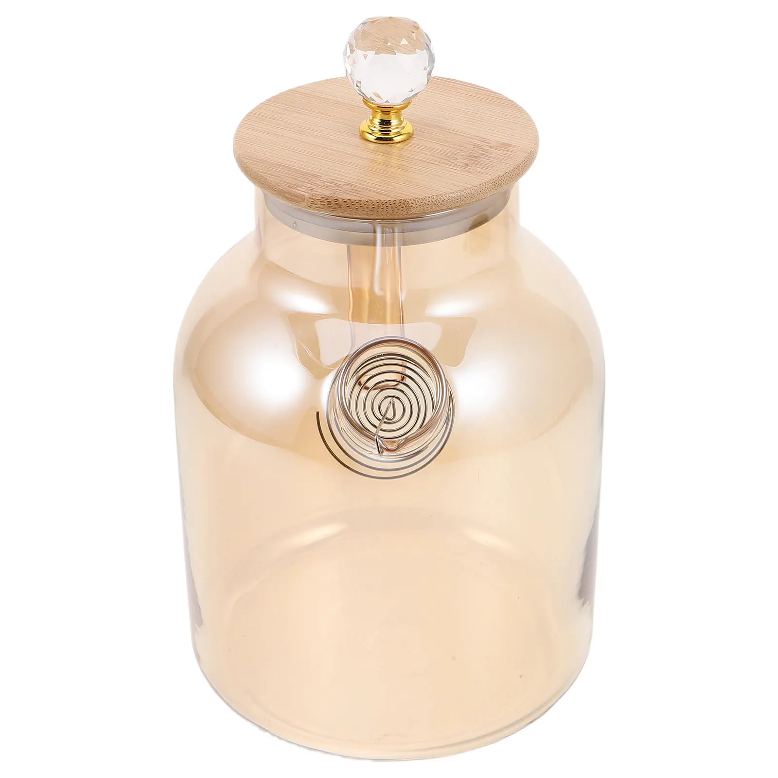 Glass Cold Water Jug Shatter Resistant Carafe for Beverages 1.8L Leakproof Clear Pitcher for Iced Tea Juice Lemonade Dispenser