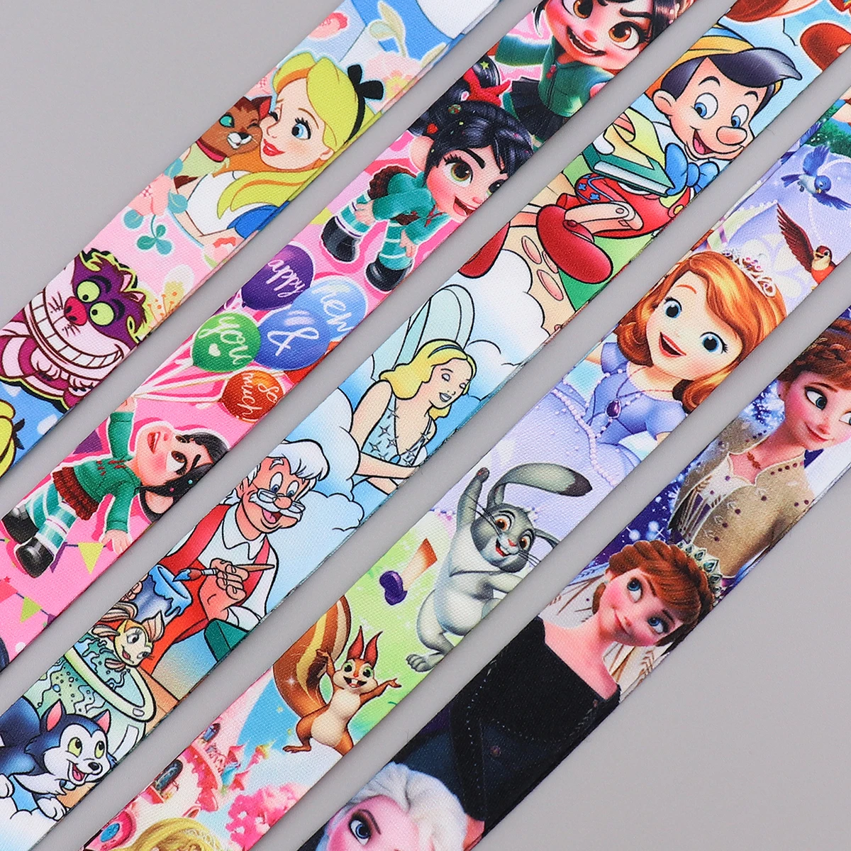 Cartoon Princess Credential Holder Pretty Girls Lanyards for Key Neck Strap For Card Badge Gym Keychain Keyring Accessories Gift