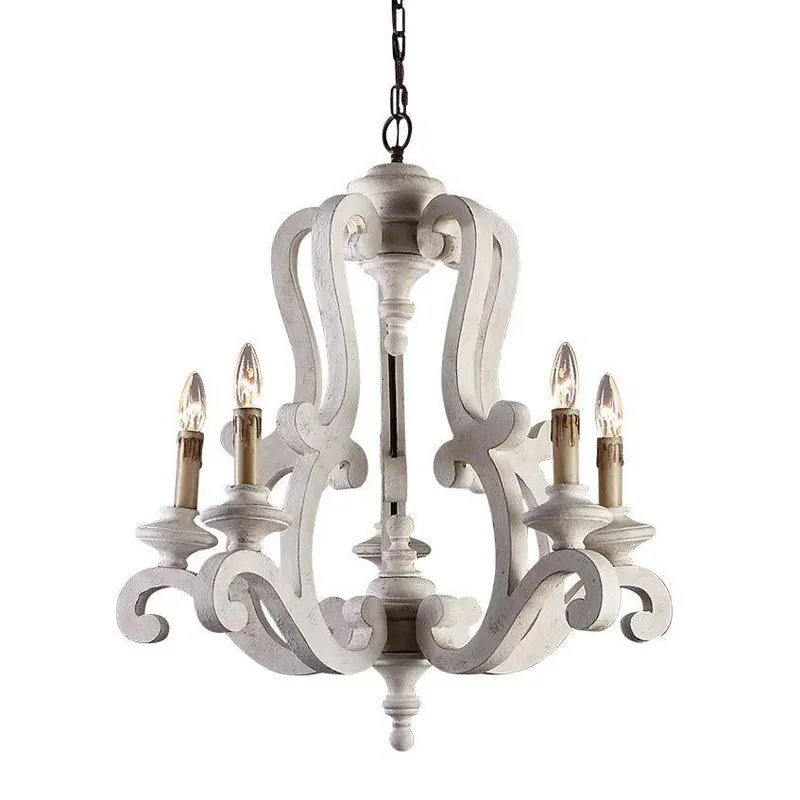 

Vintage American Rural solid wood Chandelier French Living Room Dining Room Bedroom Clothing Store Pendant Lights