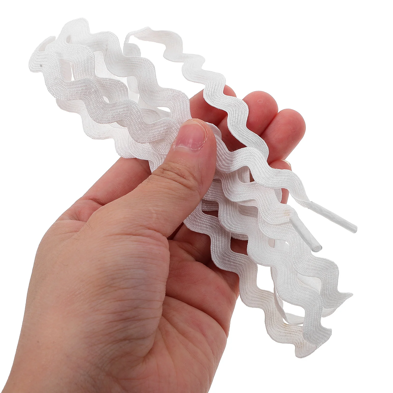 1Pairs أربطة الحذاء المتموجة واسعة سميكة شقة 120 سنتيمتر 0.5 سنتيمتر للأحذية الرياضية الأحذية استبدال أنيق غير مرن دائم موجة