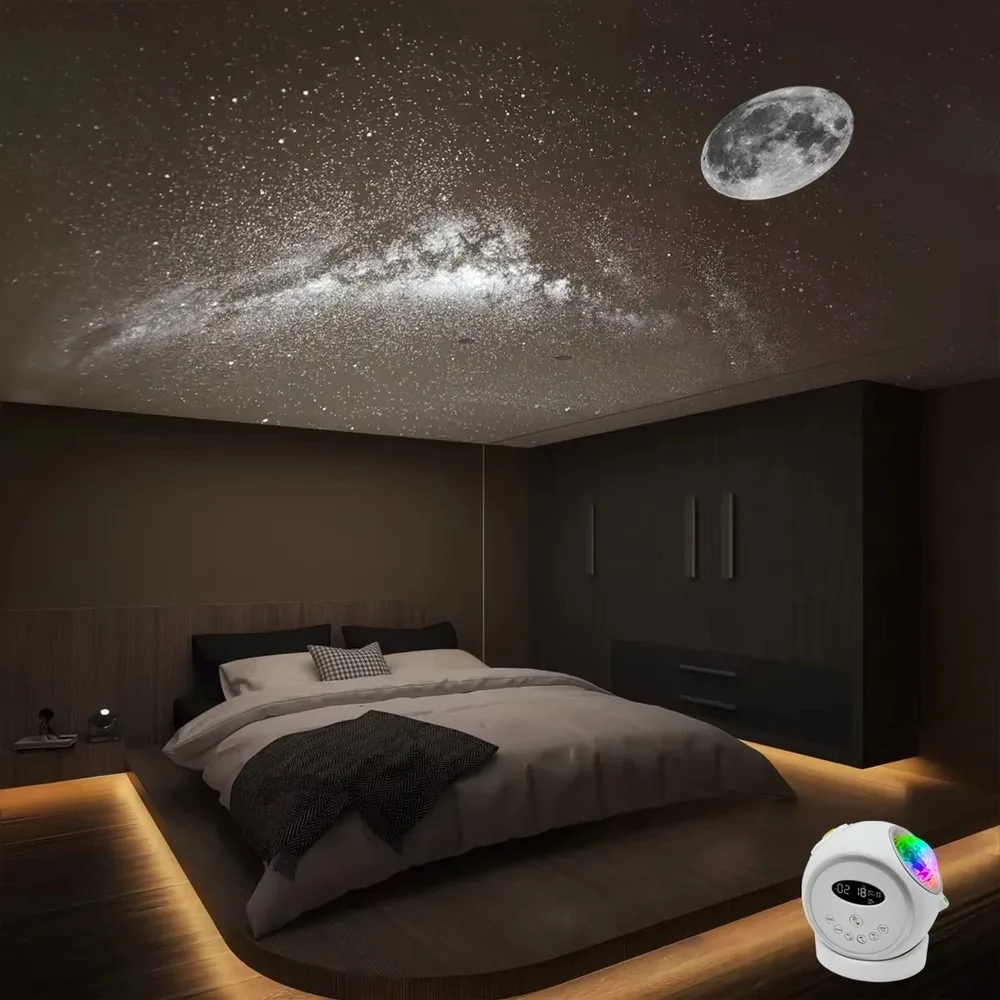 LED Star Light Outdoor Northern Lights Projector White Noise Aurora Projector Room Decor Gift for Kids Adults