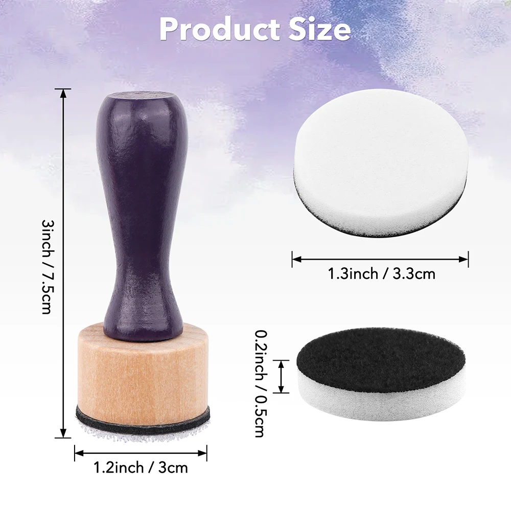 Mini Ink Blending Tools with Flat Foam Refills Storage Box for DIY Scrapbooking Paper Craft Card Doodle Background Stamping Tool
