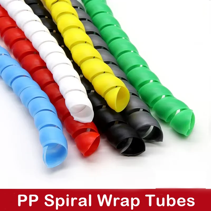 

2/5/10M Flexible Spiral Wrap Tube Line Organizer Pipe Protection 8mm ~ 40mm Winding Cable Wire Protector Cable Sleeve