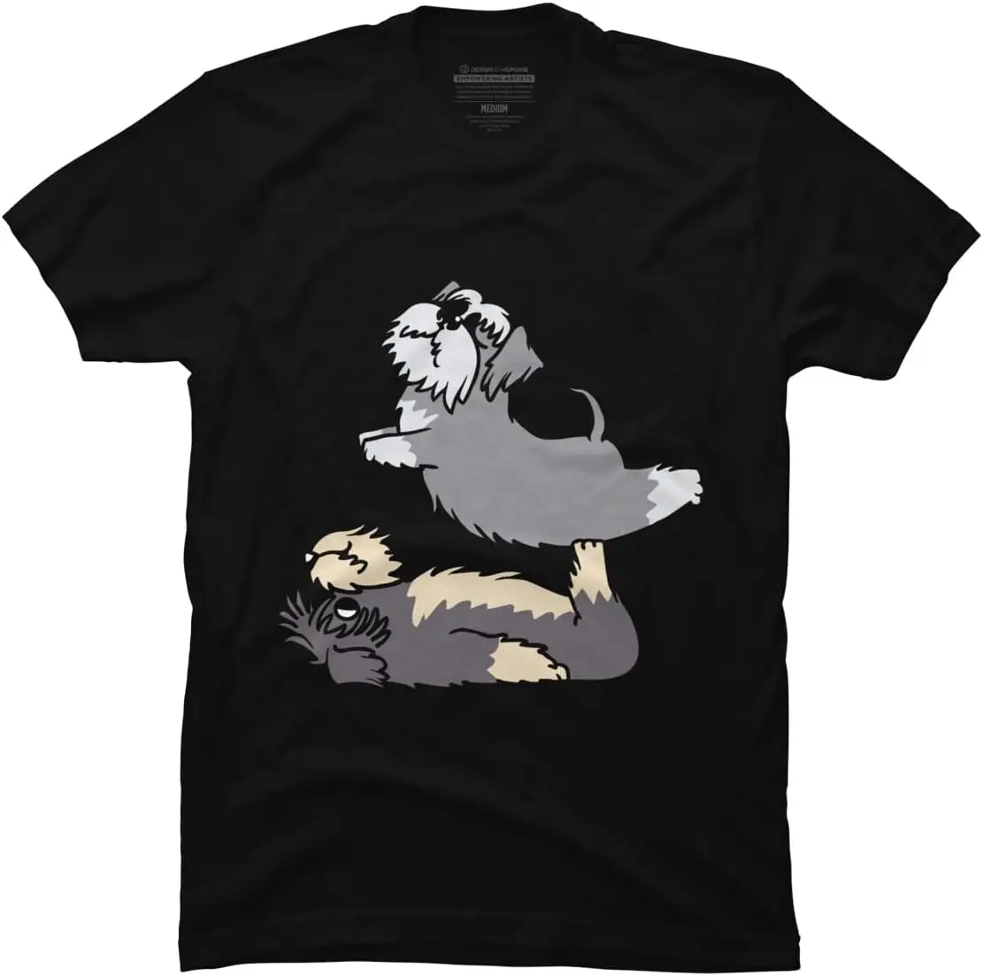 

Мужская футболка Design By Humans Acroyoga Schnauzer от huebucket - -
