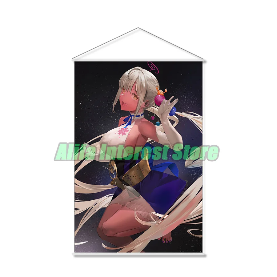 Sexy Tsukumo Sana VTuber Anime Wall Scroll Hanging Poster Home Decor Painting