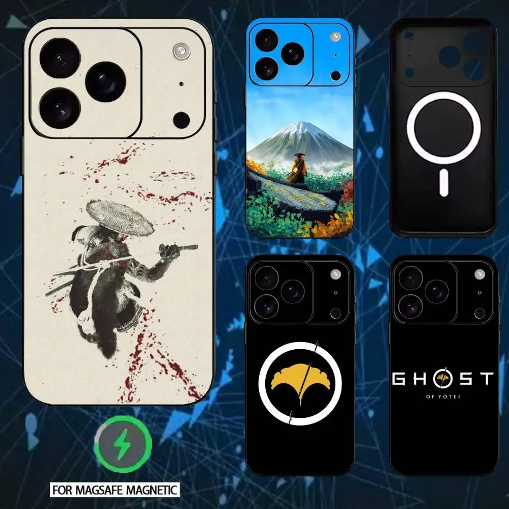 

Game Ghost Of Y-Yotei Phone Case For iPhone 17 16 15 14 13 12 Pro Max Plus for Mirror Wireless Magnetic Cover