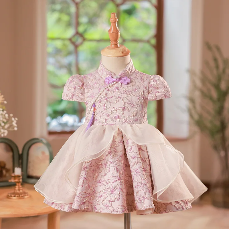 Baby Girls Fashion Birthday Baptism Princess Ball Gown Children Cute Design Wedding Party Dresses g55