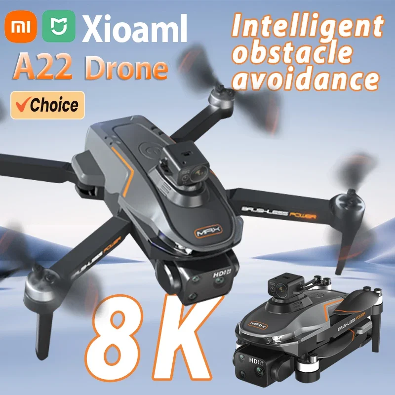 Xiaomi New A22 GPS Drone  8K Professional HD Dual Camera 5G 360° Laser Obstacle Avoidance Optical Flow Positioning Brushless RC