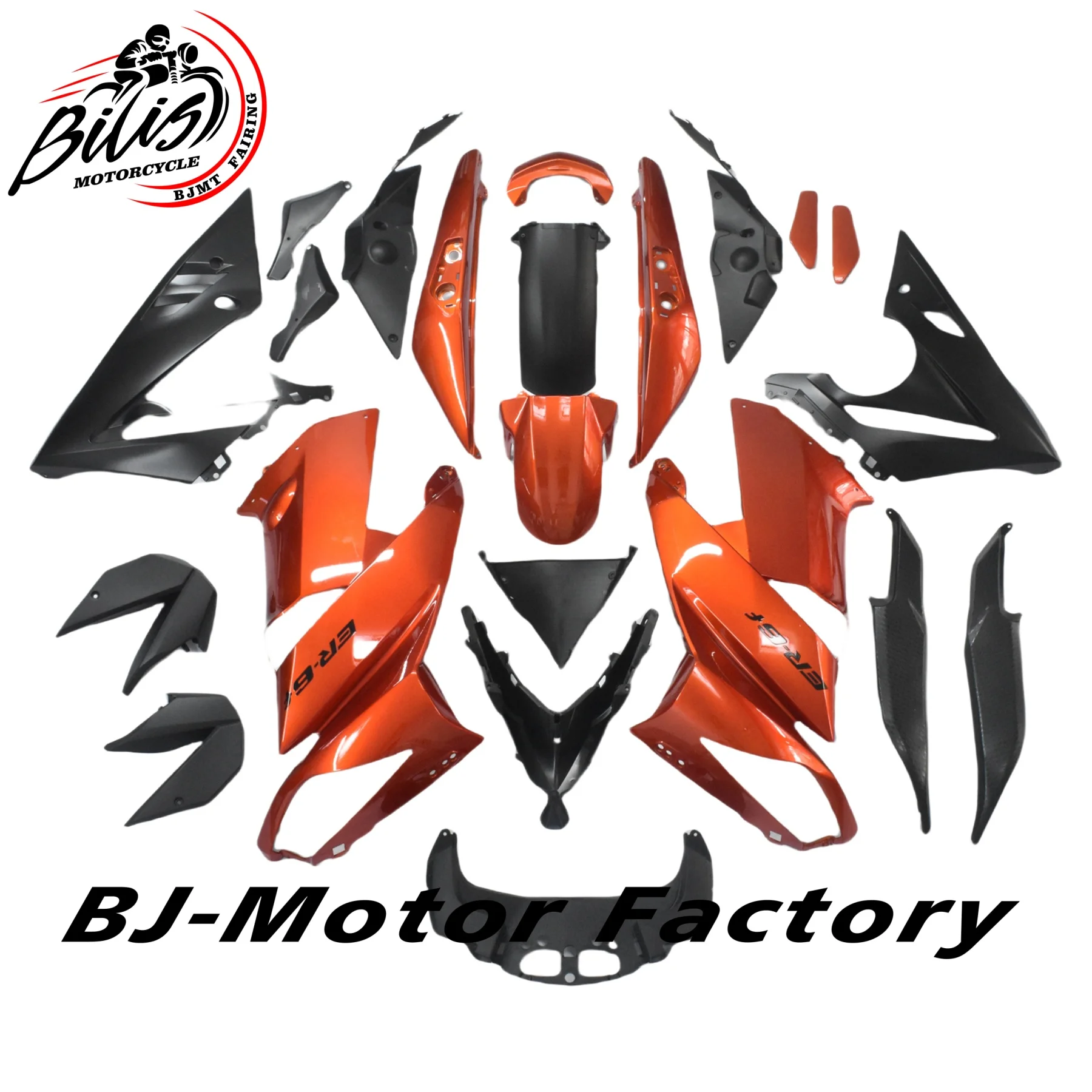 مجموعة هدايا بلاستيكية ABS للدراجات النارية مناسبة لـ Kawasaki Ninja 650 2009-2011 EX650 ER6F 2009-2011 هدية برتقالية
