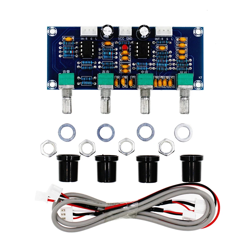 1pc New XH-A901 NE5532 Tone Board Preamp Pre-amp With Treble Bass Volume Adjustment Pre-amplifier Tone Controller