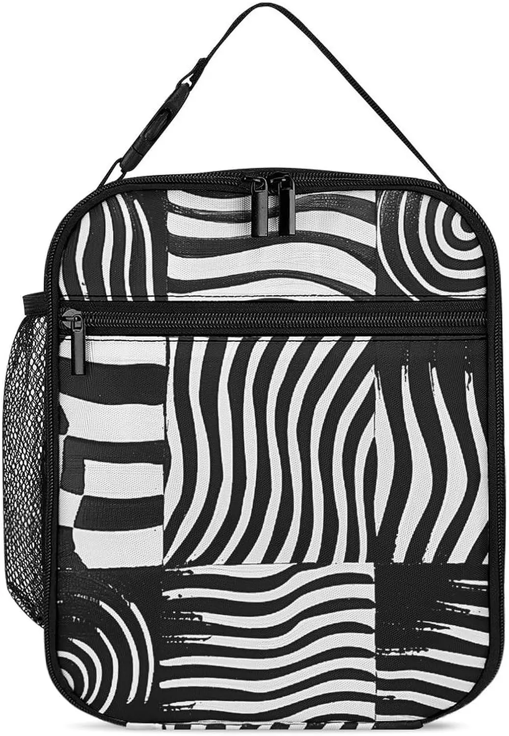 

LunchOp Art Square Bag Многоразовая большая сумка для женщин и мужчин Портативные изолированные сумки-холодильники Герметичная сумка для приготовления еды Bo