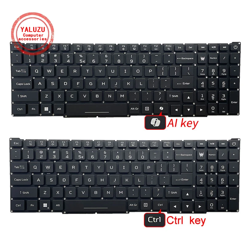 US English NEW Laptop Keyboard For Acer Predator Helios Neo 16 PHN16-71 PHN16-72 PHN16-72-93Q8 PHN16-72-962U N23C12