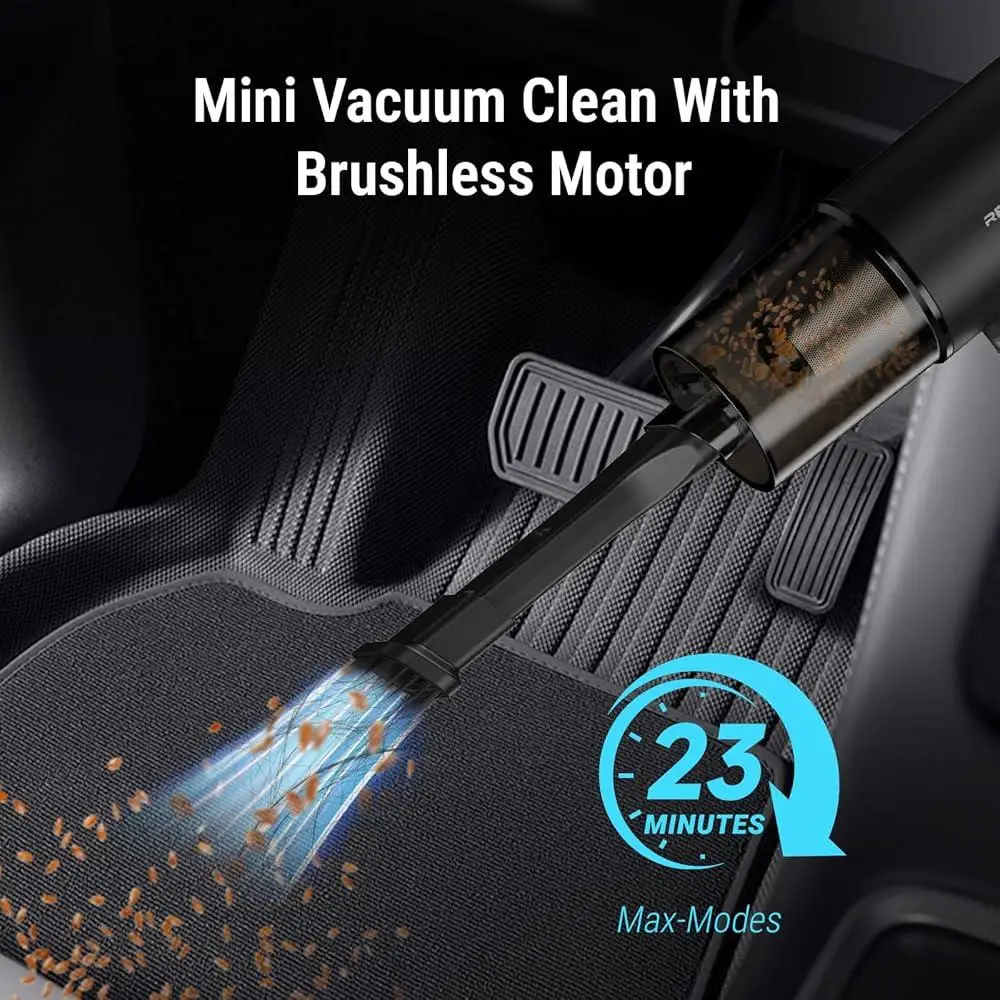 Portable Cordless 4 in 1 Vacuum Cleaner 14000PA Rechargeable Car Vacuum Duster Inflator Pump with LCD Display Accessories