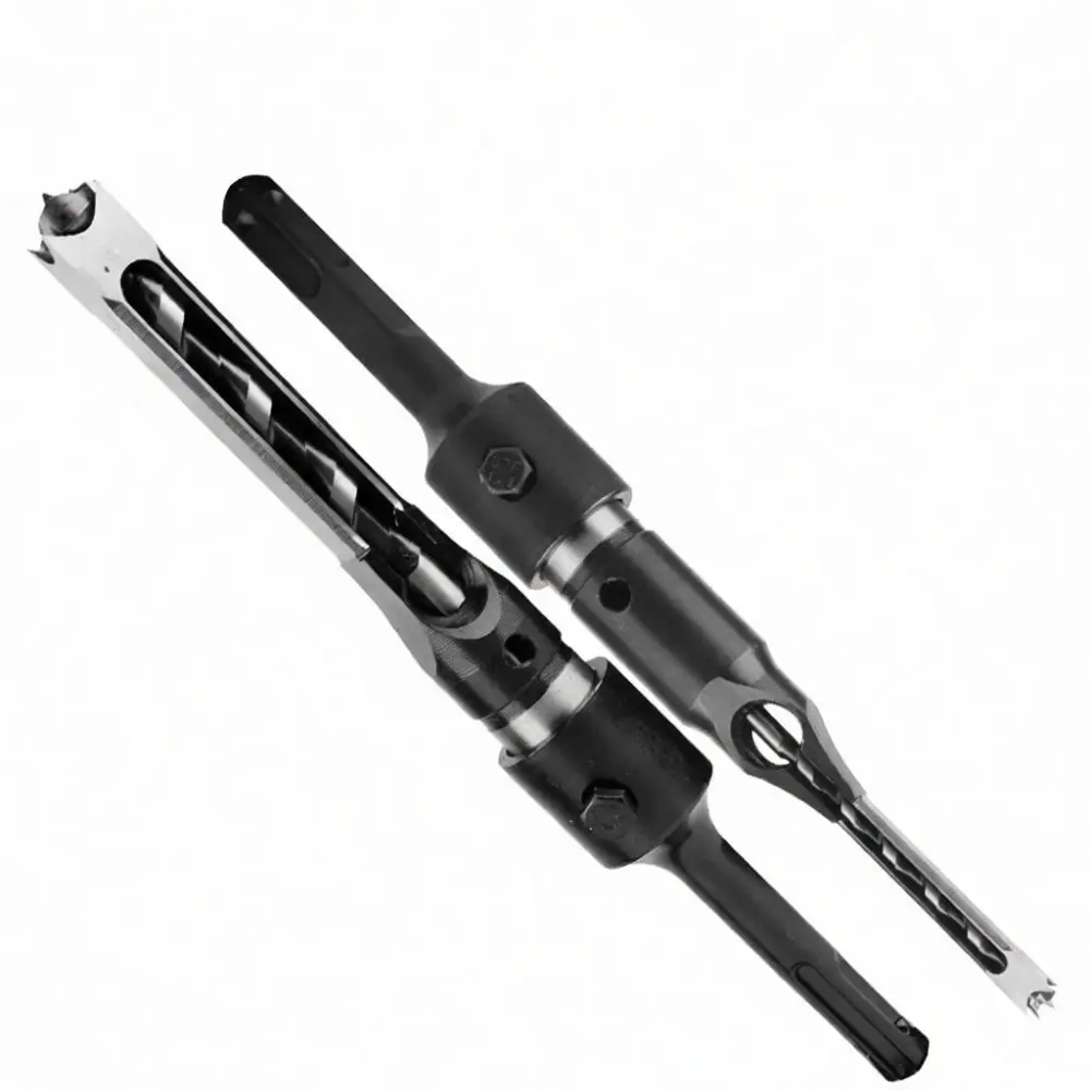 Rotary Hammer Square Hole Drill Bit Woodworking Tool Mortise Chisel Bit Carpentry Slot Auger Cutter Precision Drilling