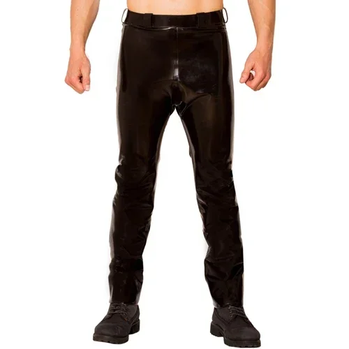 

Pure Latex Men Black Handsome Trousers Tight Pants 0.4mm Size XXS-XXL