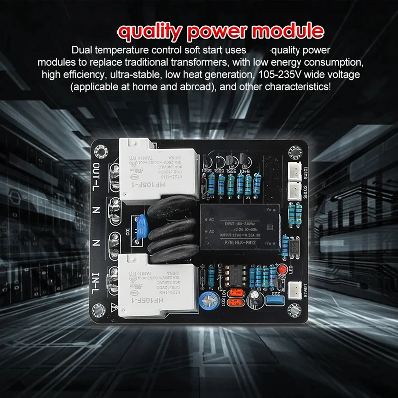 AB46-Soft Start Board Light Touch Dual Temperature Control Switch Control With Overheat Protection B