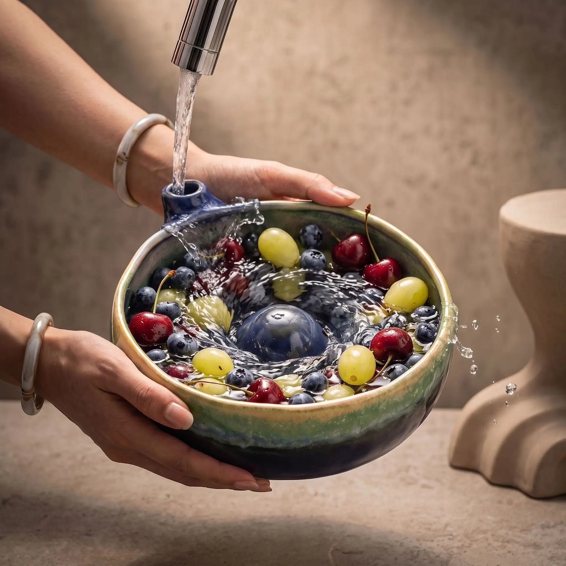 Vegetable Washer Colander Bowl Automatic Vortex Washing Bowl Kitchen Drainer Strainer for Home Kitchen Fruit Vegetable Wash