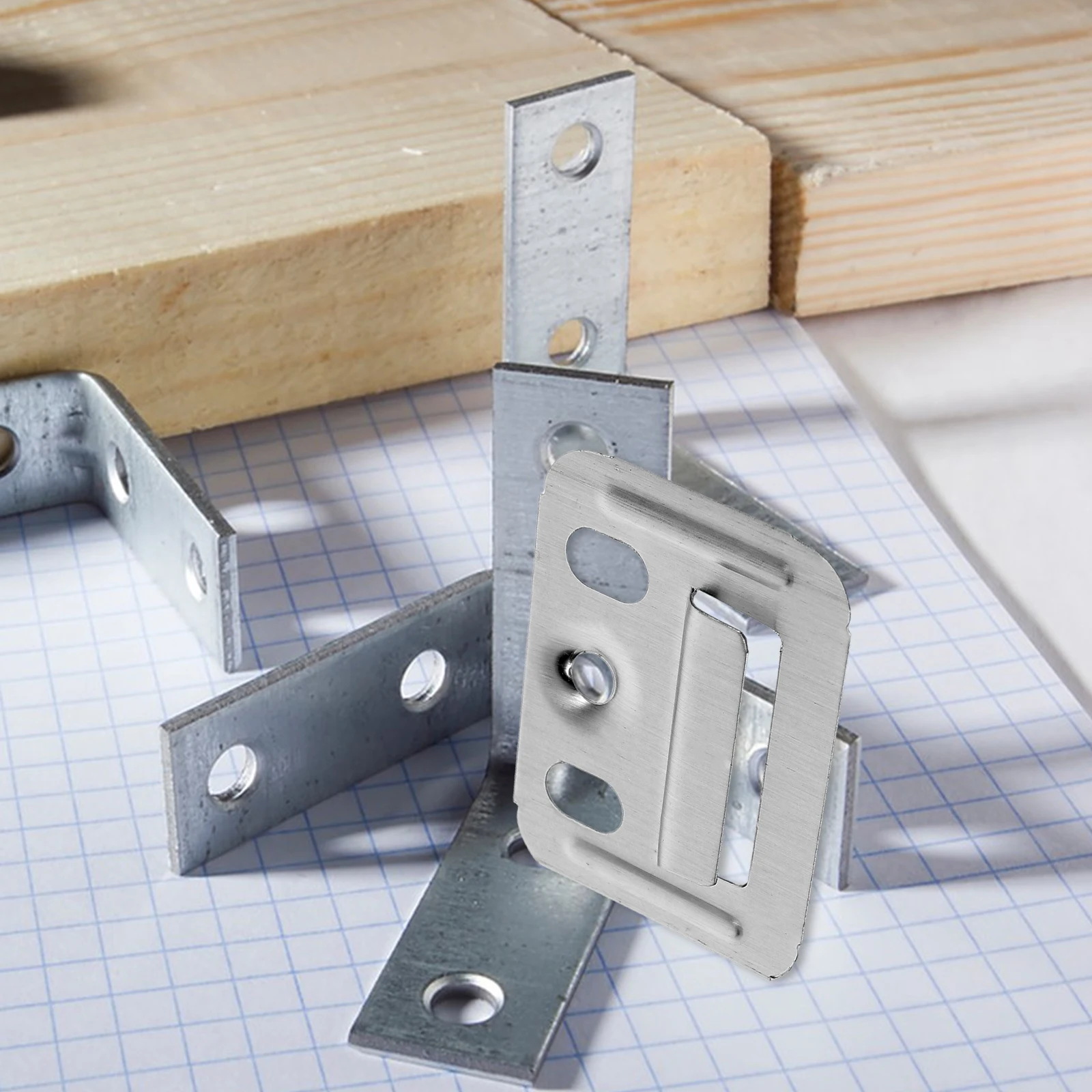 

100pcs Stainless Steel Quick Loading Plate Accessories 40x30 Wall Panel Buckle Furniture Clamp Durable Easy Installation