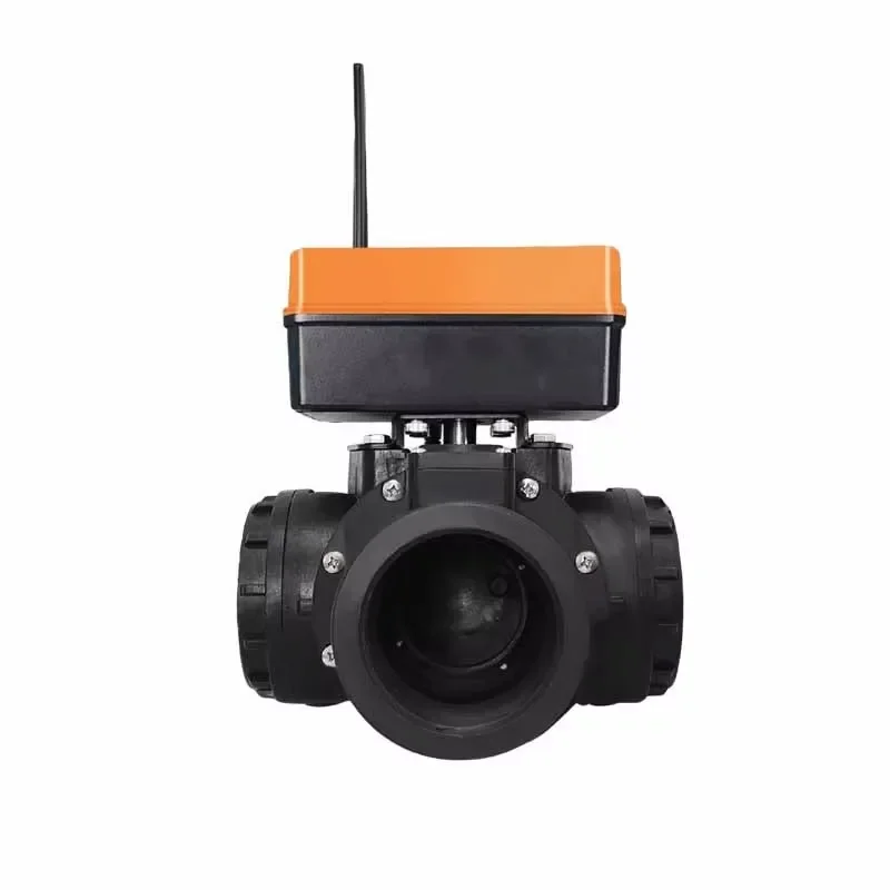 i DaringFish Intelligent Electric 4G Valve Control System One Two Actuator 3-Way Plastic Agricultural Irrigation Direct Flow