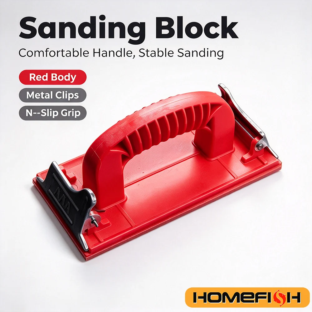 1pc Sandpaper Holder Grinding Polishing Tool hand sander Woodworking Abrasive Tool Wall Sand Board Wi/ Metal Clip for wood metat