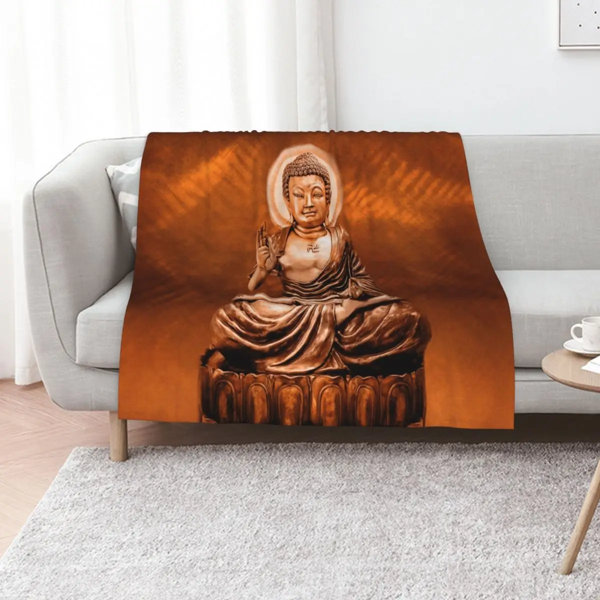 BUDDHA Throw Blanket Decorative Throw for sofa Picnic Furrys Blankets