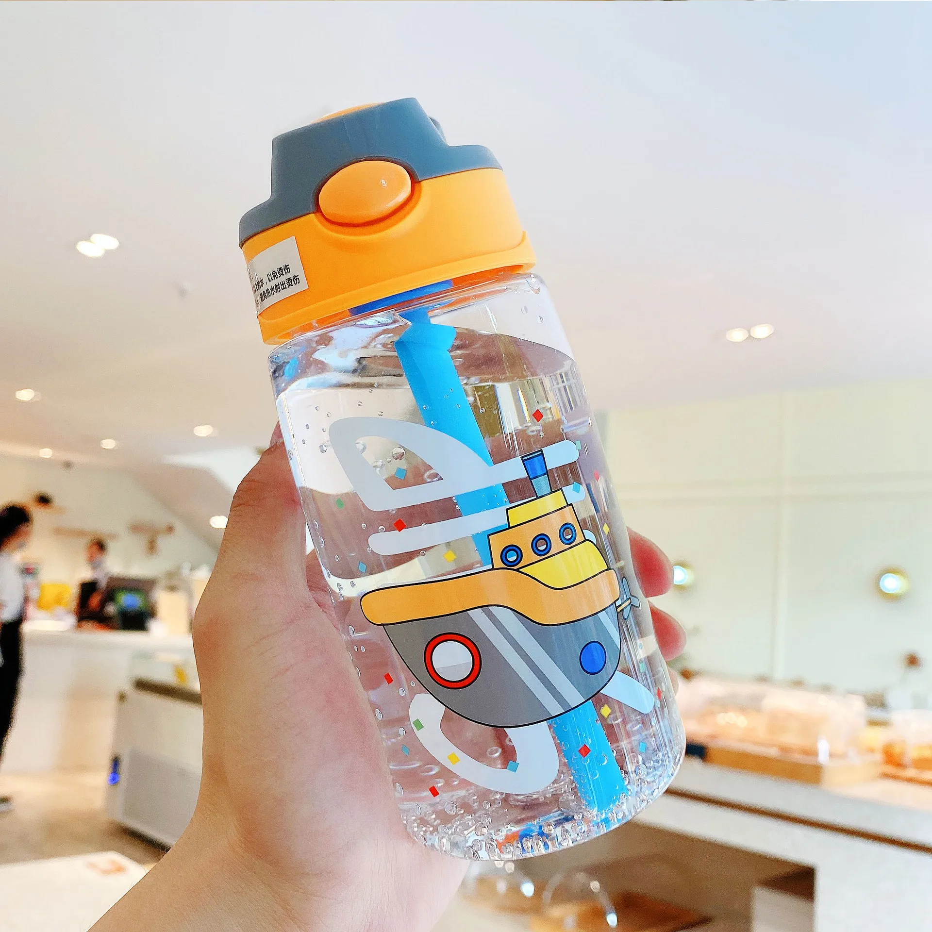 

480ML High Quality Creative Cartoon Baby Feeding Cups With Straw Leakproof Water Bottles Outdoor Portable Children's Cups School