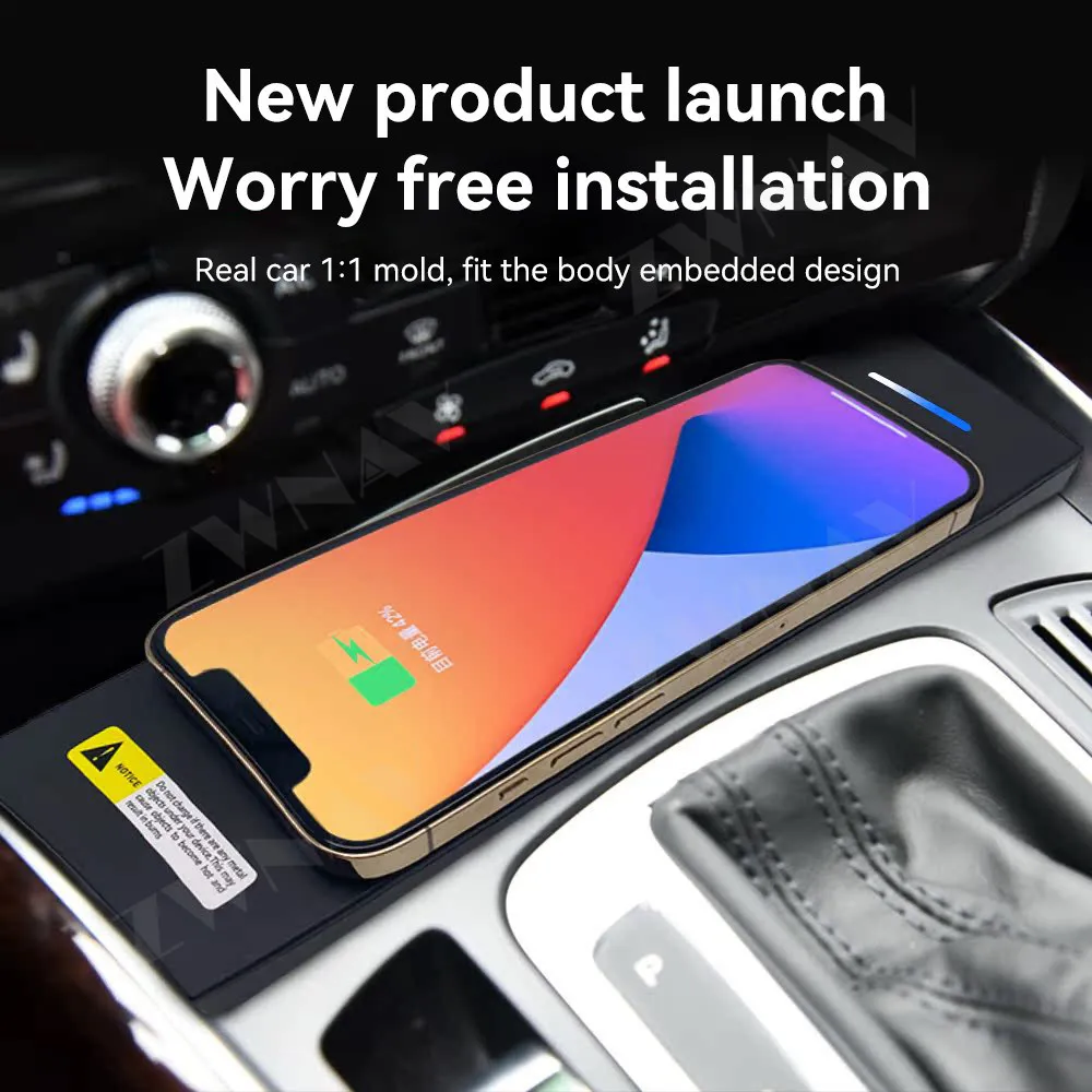 QI car Infrared Fast wireless charger For Audi Q5 2010-2013, SQ5 2013-2017 Car Phone Holder for iphone Samsung