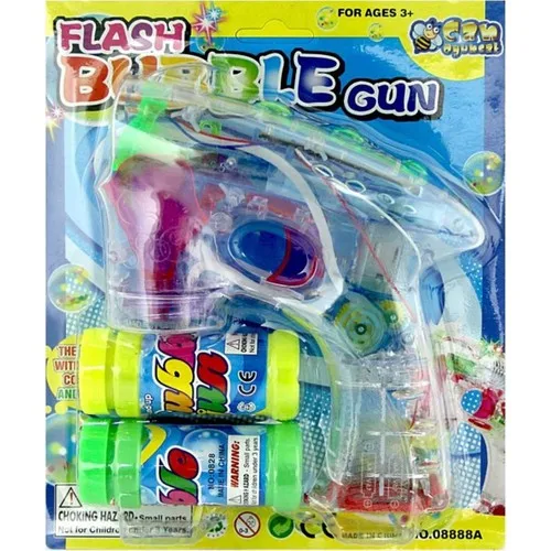 Flash Bubble Gun bateria oświetlony pistolet do piany stylowy przydatny samouczek edukacyjny wielofunkcyjny Model 2022 Trend