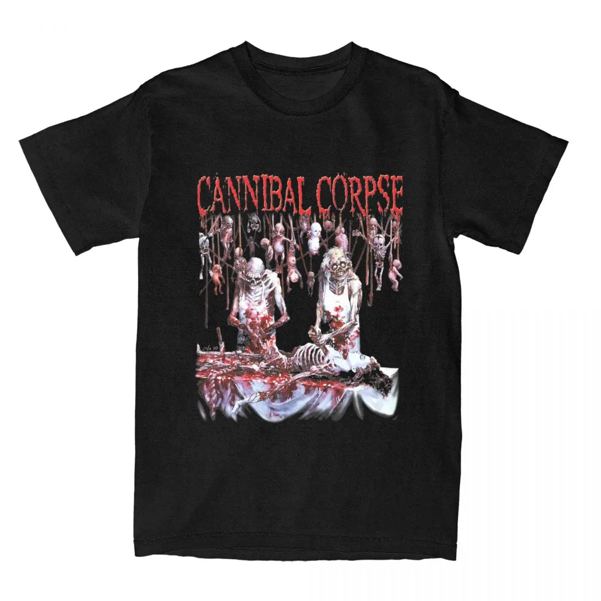 

Men Women Cannibal Corpse Butchered At Birth Shirt Accessories band Pure Cotton T-shirt Clothing Humorous Tee Shirt Printed