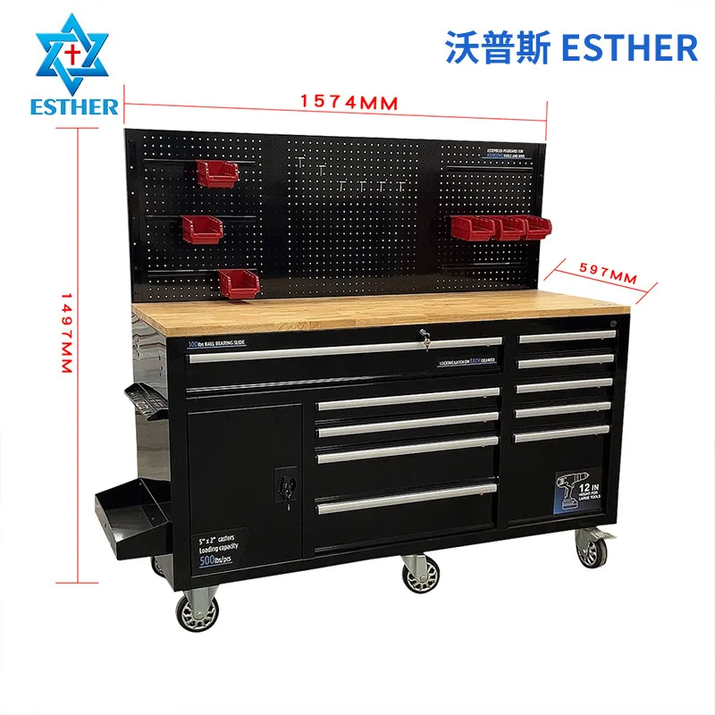Airow Source factory supplies 10 drawer load-bearing 1000kg multi-functional maintenance tool cart