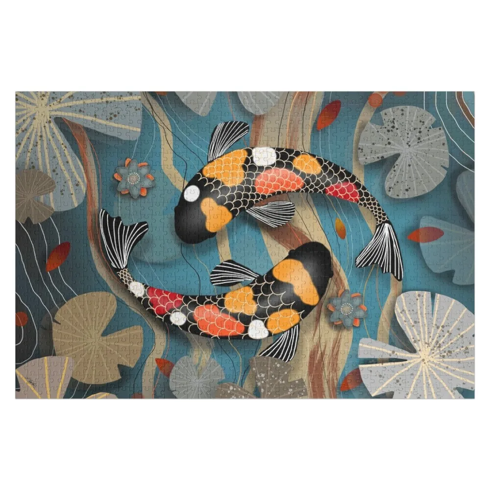 

Koi Watergarden Jigsaw Puzzle Baby Wooden Personalized Baby Object Wooden Name Custom Personalized Personalized Toys Puzzle