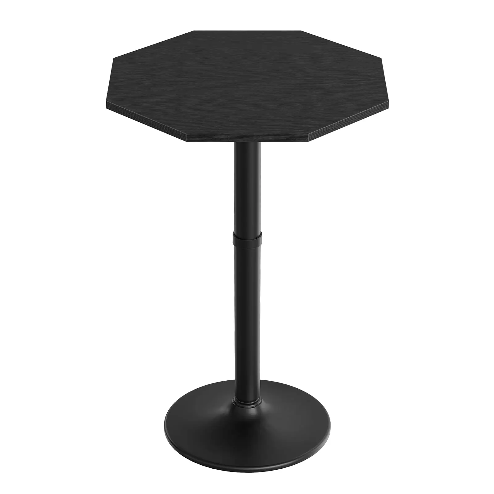

Black Octagonal Bar Table With Metal Base For Kitchen Living Room