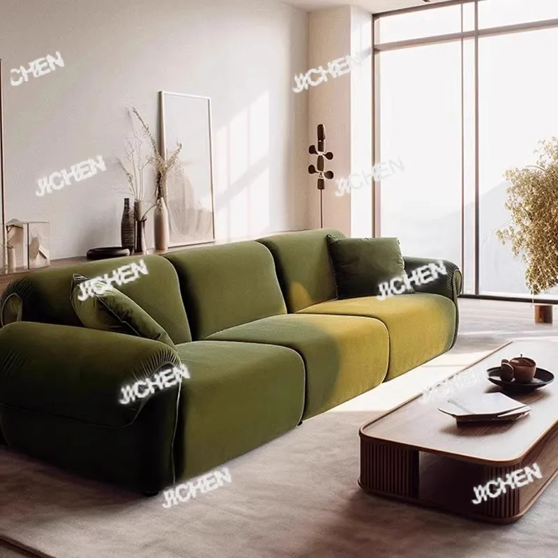 

JC Французский сетчатый красный диван в виде осьминога, антикварный ретро-диван для гостиной, простой современный комбинированный диван из фланелевой ткани