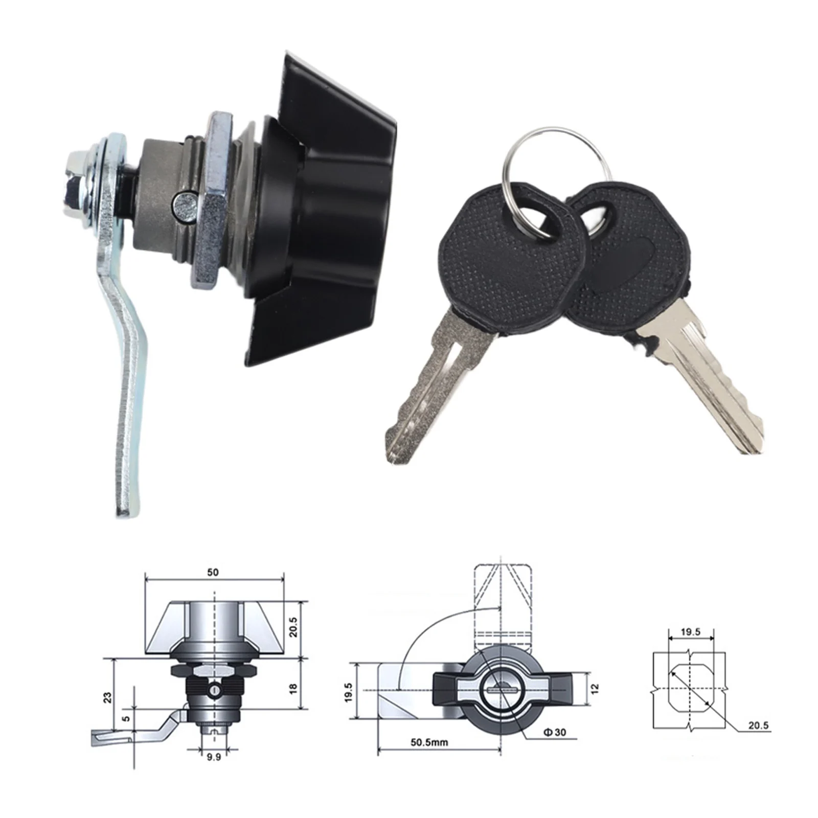 Industrial Distribution Box Switch Lock Cabinet Equipped with Cam Lock Cylinder for Protecting Network Cabinets and Metal Boxes
