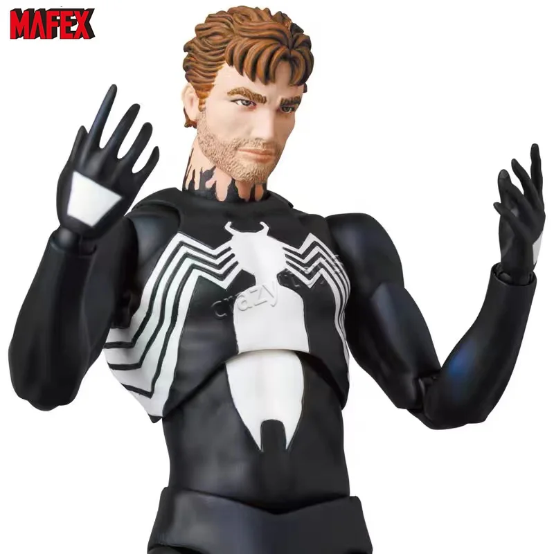 

Original Medicom Toys Reissue MAFEX 147 Amazing SpiderMan No.147 Spider-Man Black Costume In Stock Anime Action Collection Model