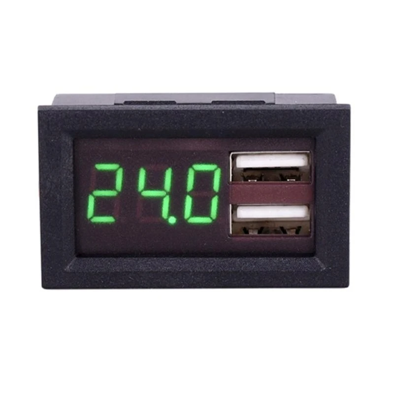 

12QM LED Digital Display Voltmeter Mini Meter Battery Tester Panel USB 5V 2A