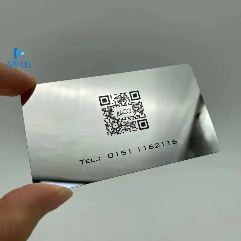 

Роскошные серебряные зеркальные металлические карточки для бизнеса